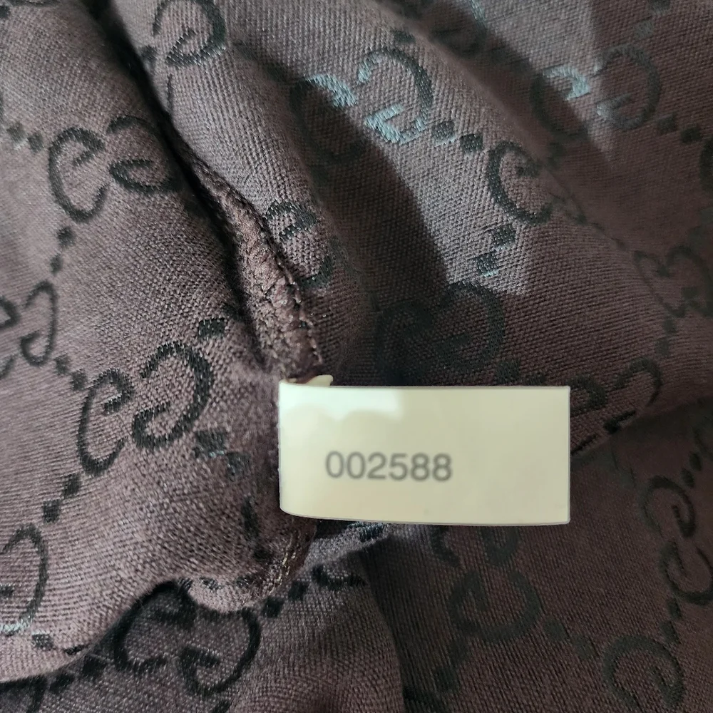 Gucci Vintage GG Monogram Drawstring Dust Bag Pouch Made in Italy
